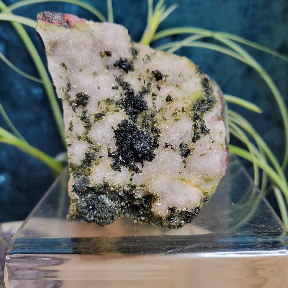 1.4lbs | Epidote, Prehnite & Quartz Crystal Specimen | Luxury Home Decor | Gift